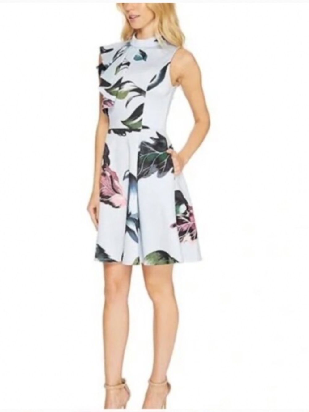 TED BAKER A-line floral print dress. Size  US 2 and 4